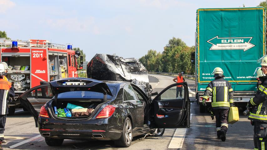 Schwerer Unfall auf A70: Fahrbahn zeitweise gesperrt