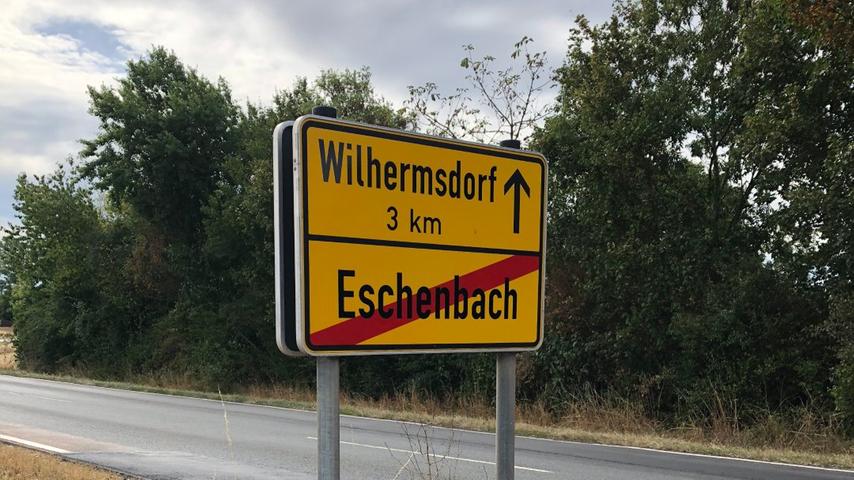 Nach wenigen Kilometern erreicht sie den Landkreis Fürth.