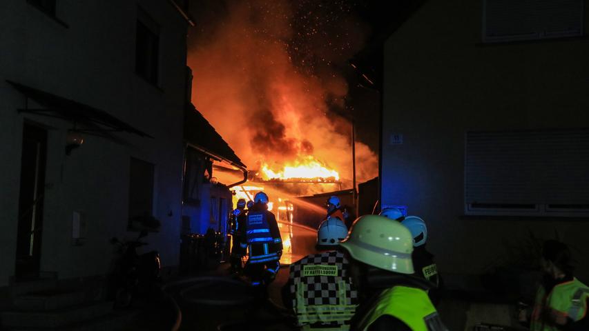 80.000 Euro Schaden: Scheune brennt bei Bamberg nieder