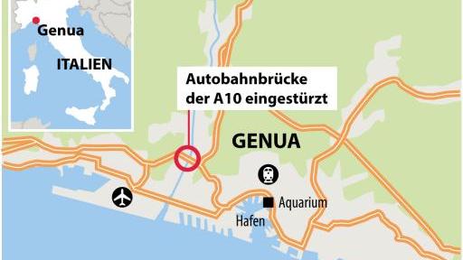 Brückeneinsturz in Genua: Lange Staus und Wartezeiten 