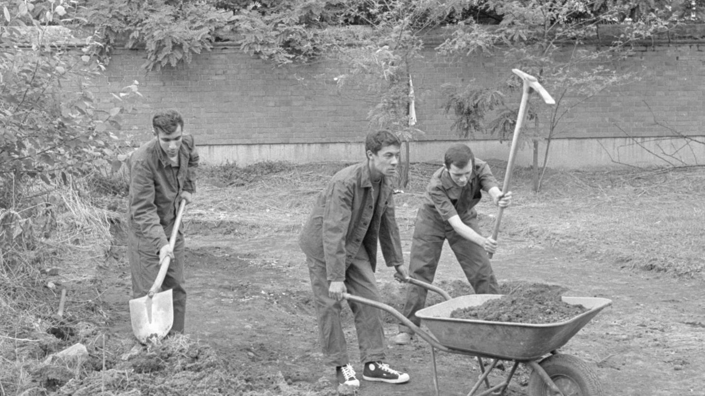 17. August 1968: Freiwillige helfen in der Klinik mit