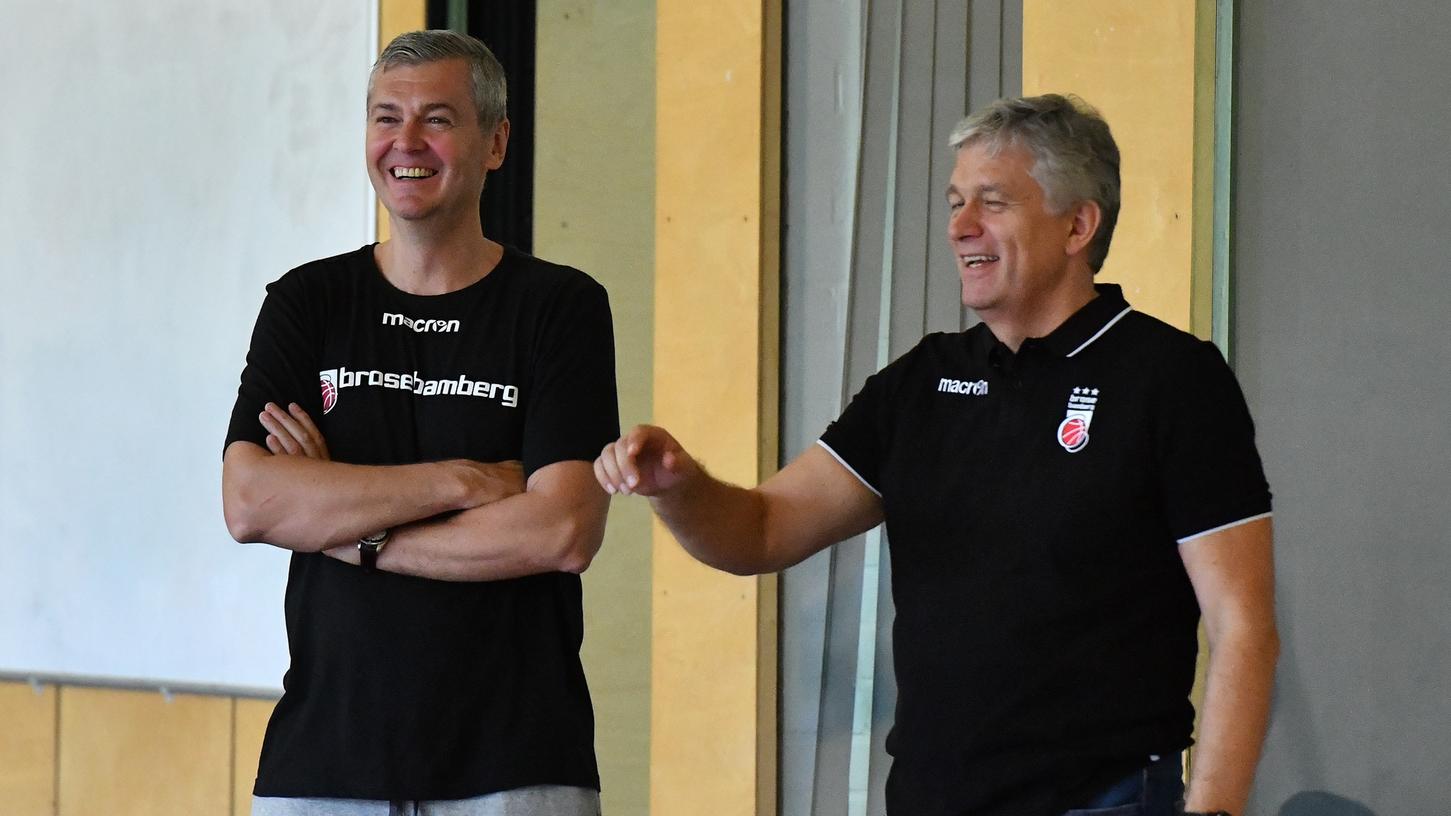 Sind beide Geschichte in Bamberg: Trainer Ainars Bagatskis und Sportdirektor Ginas Rutkauskas.