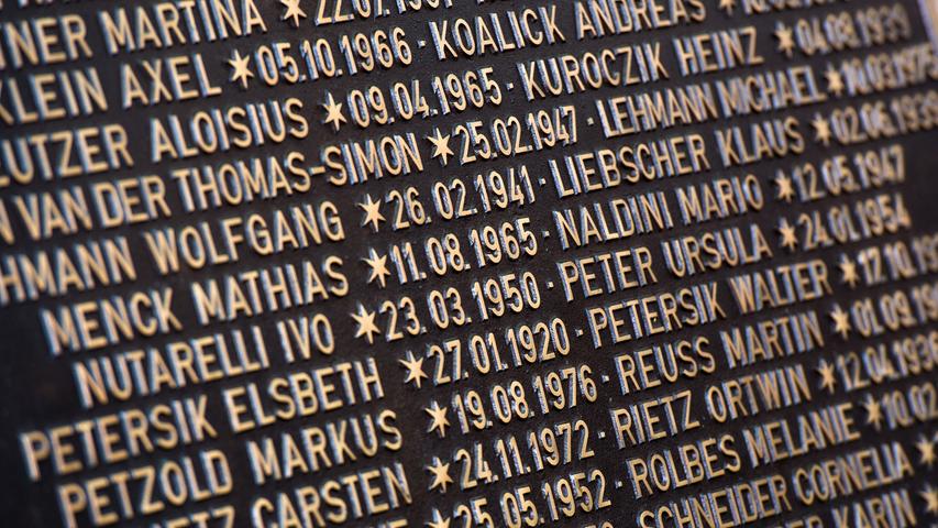 Die Schreckensbilanz des Flugtags: 70 Tote, etwa 1500 Verletzte, mehr als 350 davon schwer. Die Namen der Opfer sind auf einem Gedenkstein außerhalb der Air Force Base niedergeschrieben.