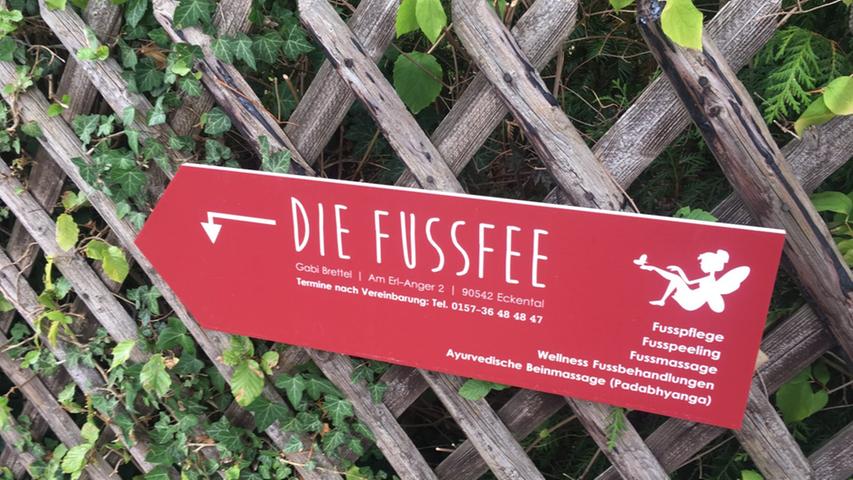 ... denn 17 Kilometer bis nach Hüttenbach stehen ihm bevor. Da reicht die Zeit leider nicht mehr aus, um der Fussfee einen Besuch abzustatten.