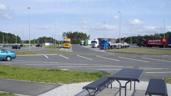 Umbau der Rastanlage Feucht im Jahr 2007.