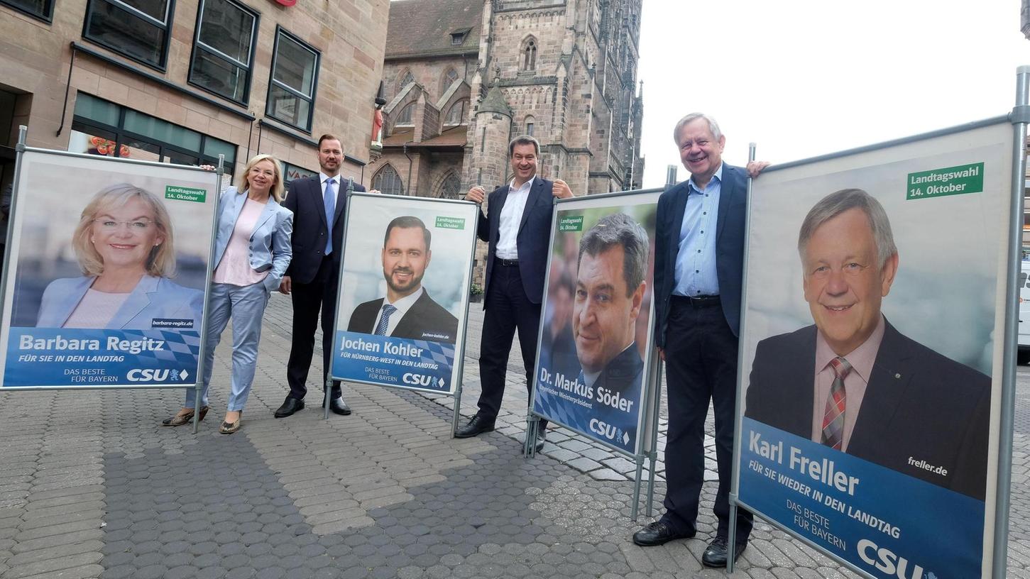 Landtagswahl: So werben Politiker in Nürnbergs Innenstadt