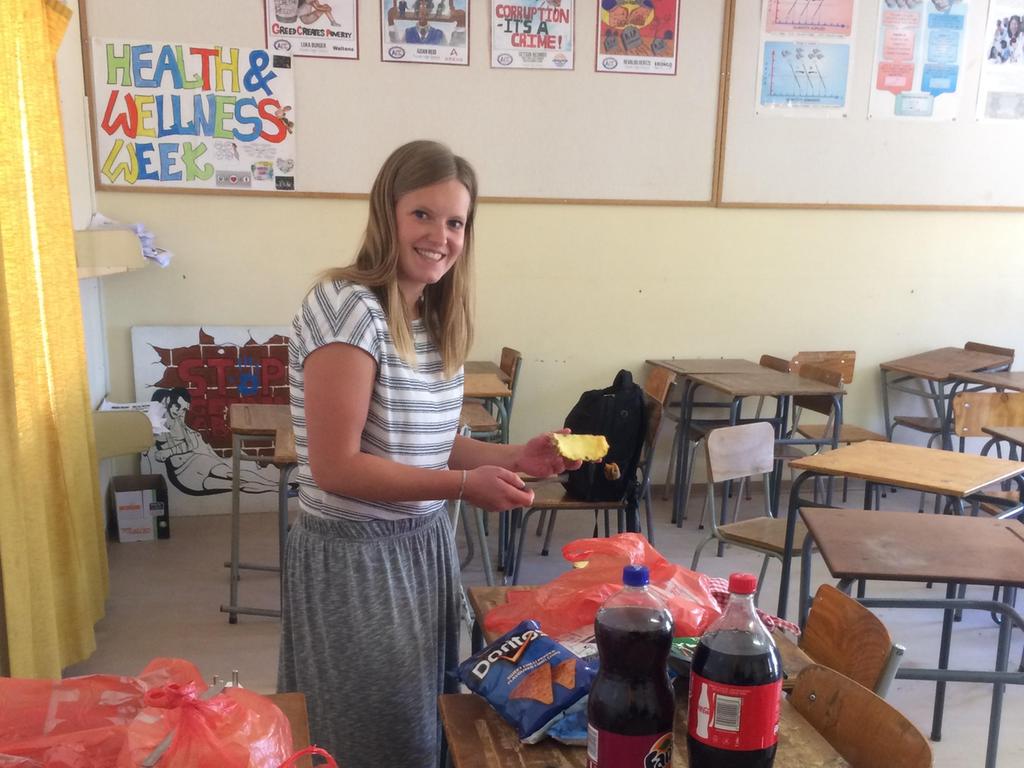 Inga in der namibischen Schule Inga in der namibischen Schule