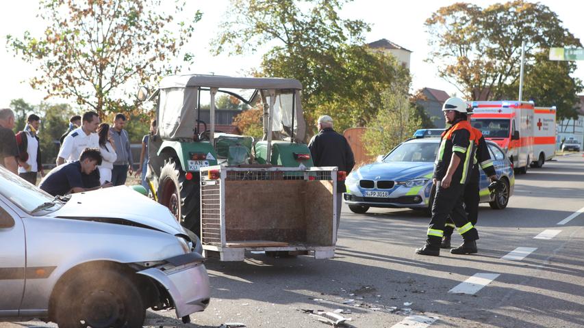 Aufgefahren: Acht Verletzte bei Unfall im Landkreis Ansbach