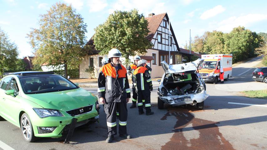 Aufgefahren: Acht Verletzte bei Unfall im Landkreis Ansbach