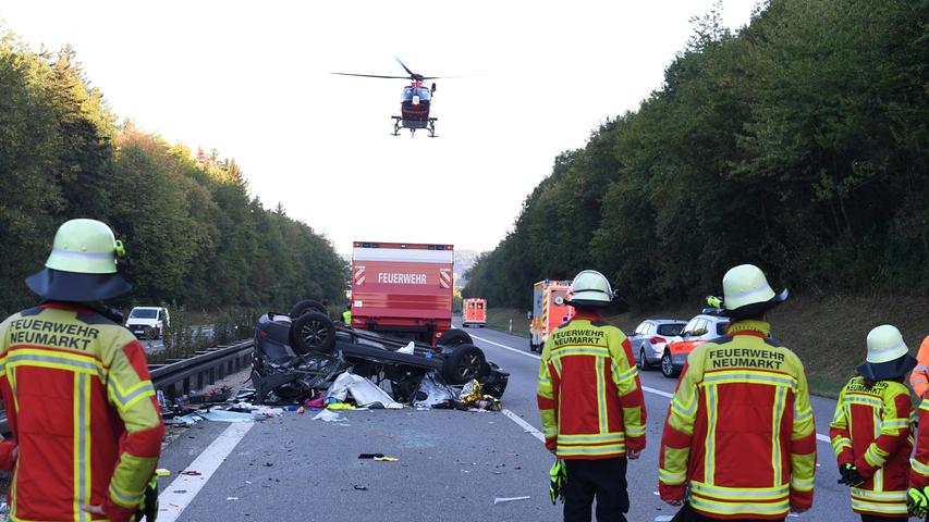 Schwerer Unfall bei Oberölsbach: Autobahn stundenlang gesperrt