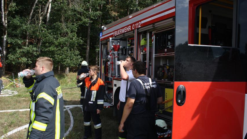 Großbrand verhindert: Feuerwehr löscht Flammen in Buchfelder Wald
