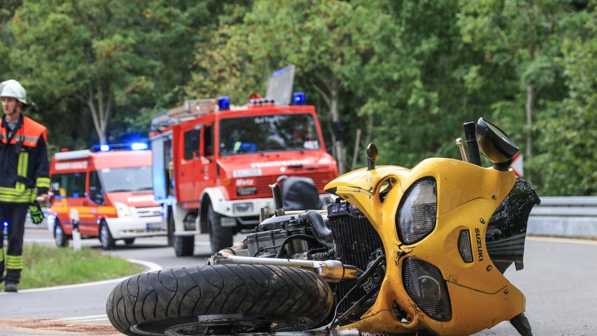 Motorradunfall am Würgauer Berg: Mann schwer verletzt