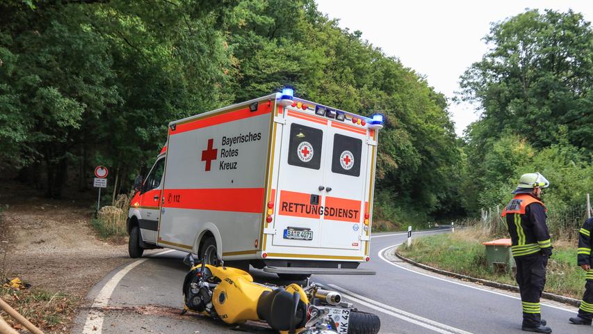 Motorradunfall am Würgauer Berg: Mann schwer verletzt