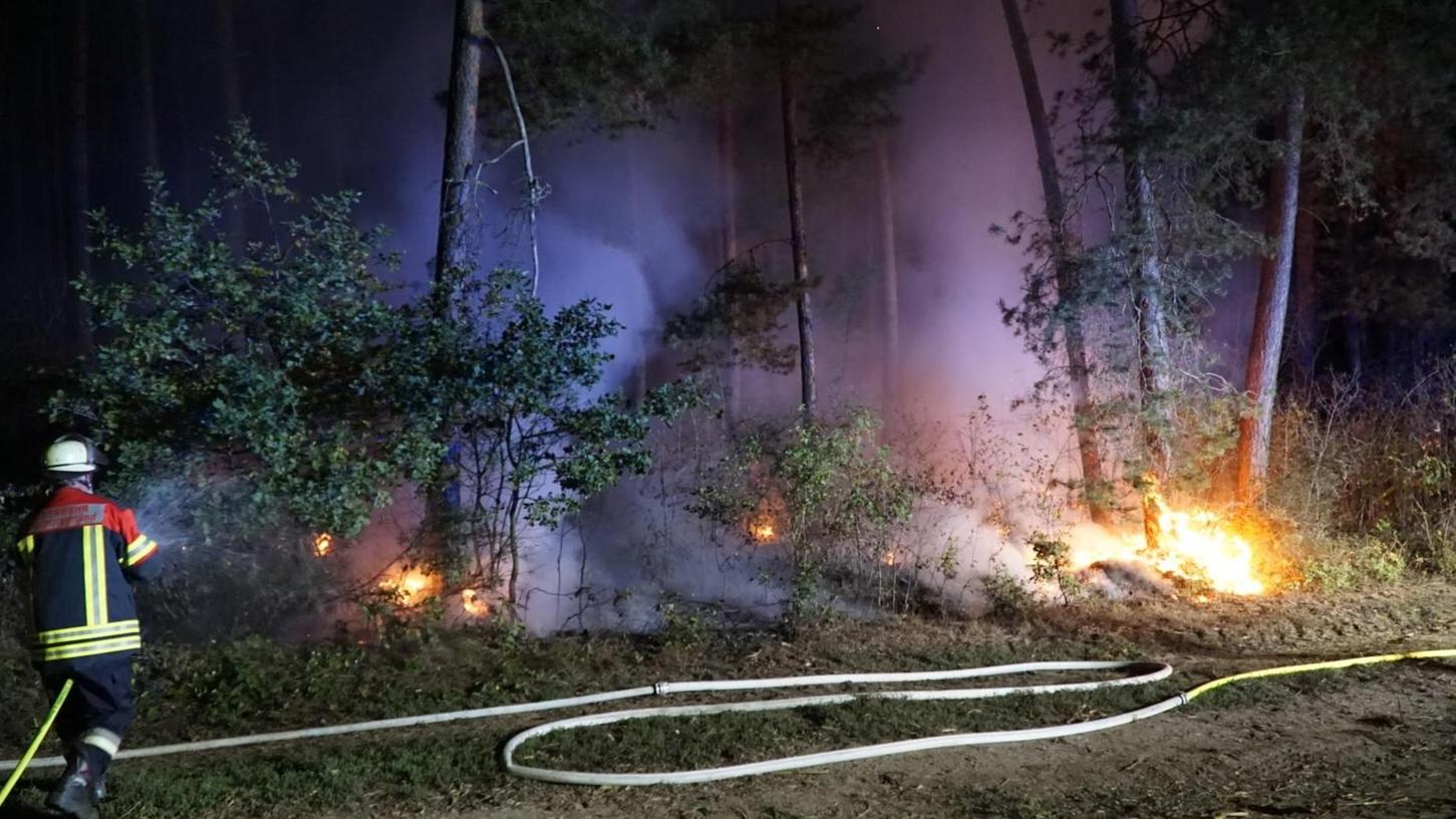 Georgensgmünd: Flammen loderten  im Wald
