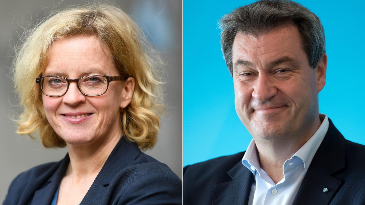 Die beiden SPD- und CSU-Spitzenkandidaten Markus Söder und Natascha Kohnen treffen sich am Dienstag zum großen Wahlkampf-Duell im Nürnberger Restaurant Gutmann.