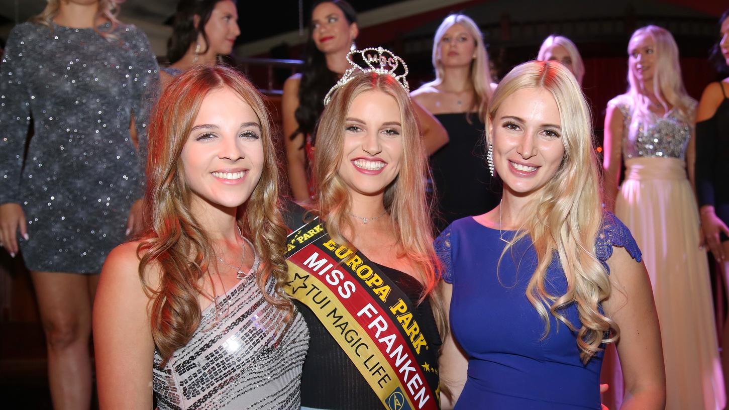 Die drei Siegerinnen der "Miss Franken" Wahl: Geraldine Burger, Vanessa Wegmann und Verena Mann (von links nach rechts).