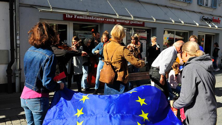 Flashmob für Europa: Pulse of Europe in Forchheim