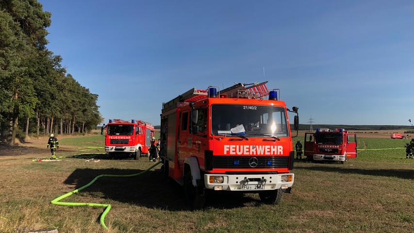 Bei Zautendorf: 500 Quadratmeter Wald in Flammen, 29.09.2018, Fotos: ToMa/Marco Igini