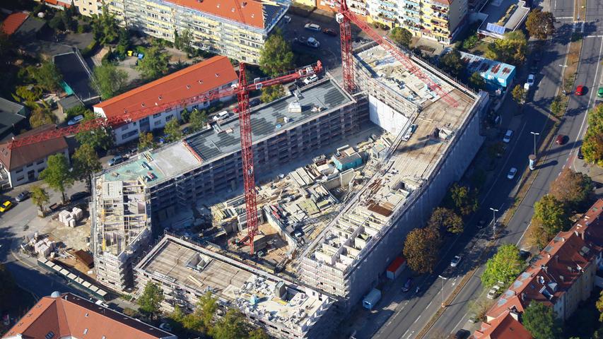 Ein interessanter Blick in die Baustelle an der Schillingstraße.