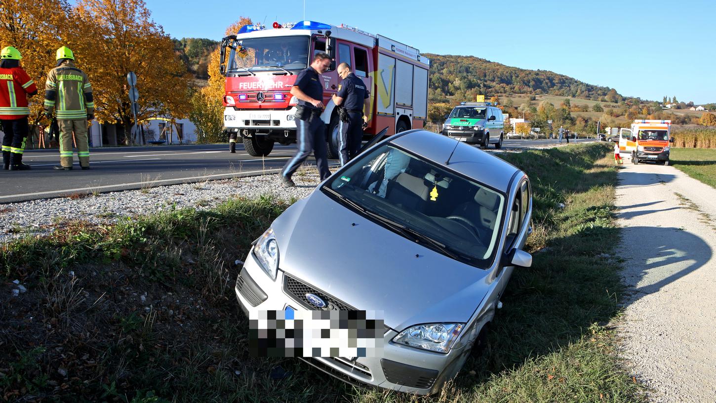 Schwerer Unfall bei Weilersbach: Hubschrauber im Einsatz