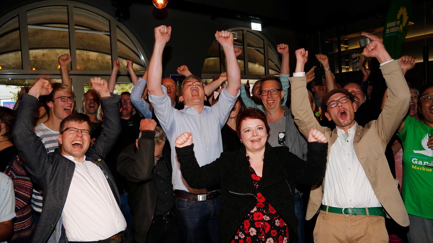 Die Nürnberger Grünen hatten in der Zwinger-Bar allen Grund zu feiern.