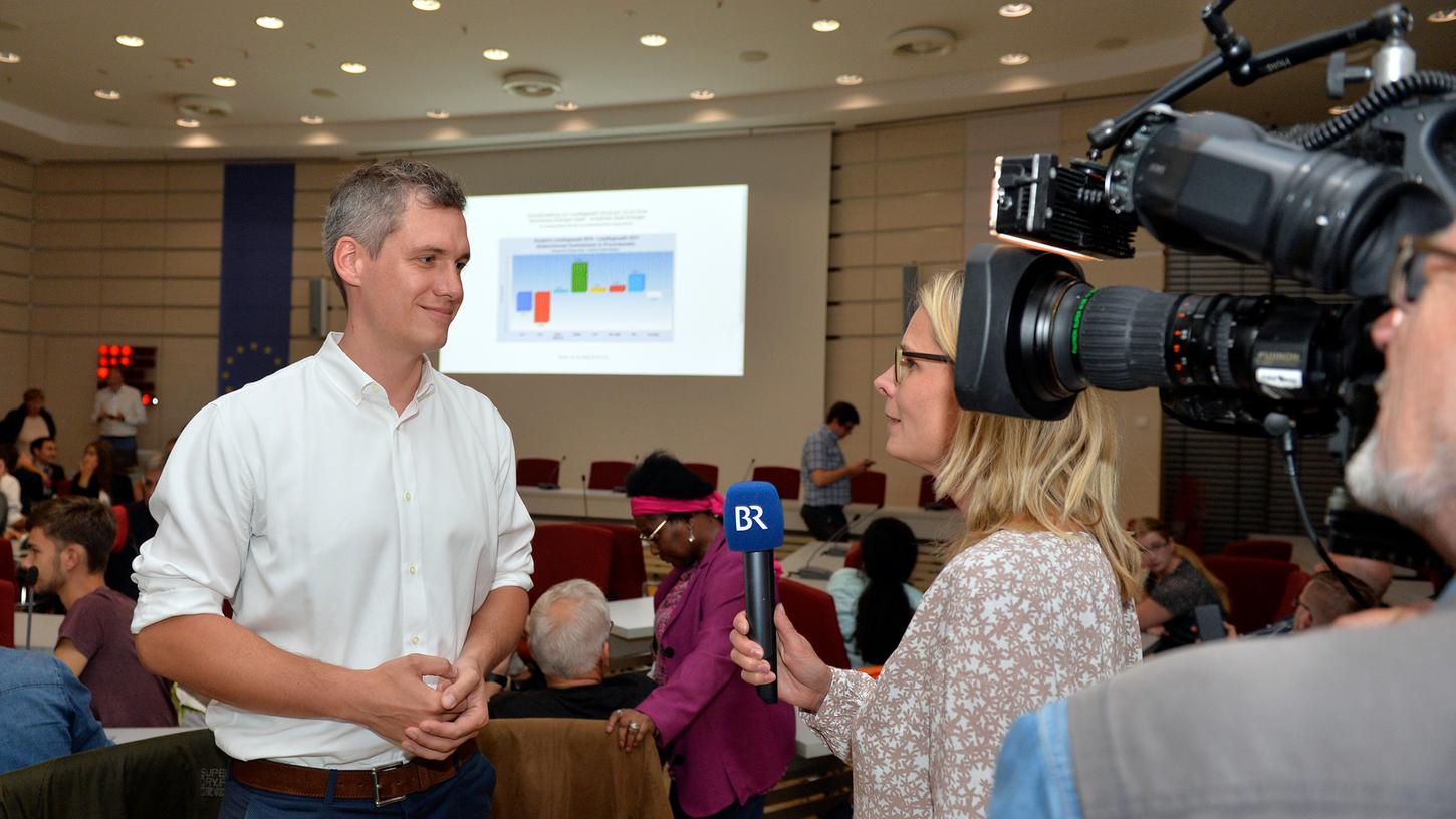 Christian Zwanziger von den Grünen überraschte bei der Landtagswahl und machte es CSU-Kandidat Joachim Herrmann schwer.