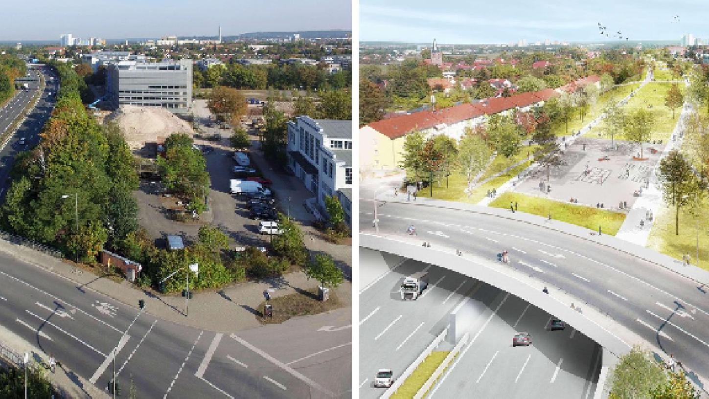 Erste Vision des Autobahndeckels bei Erlangen