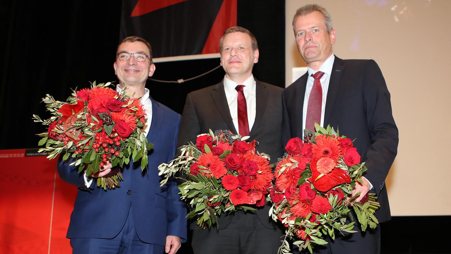 Dreimal gute Laune (v. l. n. r.): Peter Meier, Christian Ehrenberg und Dr. Ulrich Maly wurden am Mittwoch in den Club-Aufsichtsrat gewählt.