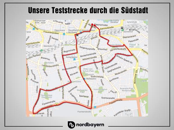 Hier sehen Sie die Teststrecke im Überblick.