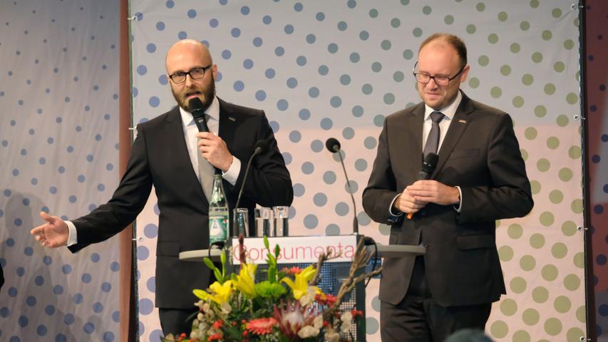 Thilo und Henning Könicke, die Doppelspitze des Messeveranstalters AFAG, richteten zur Eröffnung ihre Worte an das Publikum.