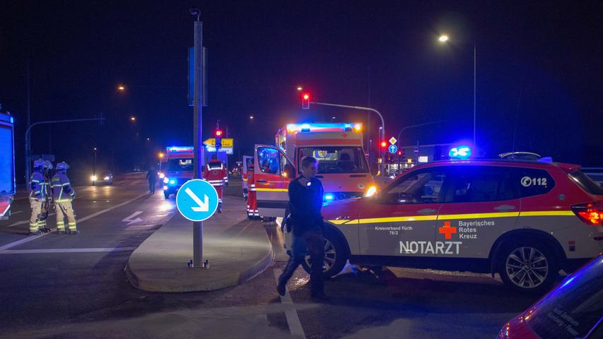 Fürth: Schwerer Zusammenstoß auf der Graf-Stauffenberg-Brücke  