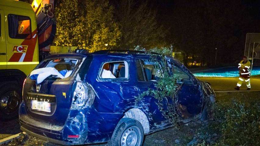 Verfolgungsjagd endet mit Unfall: Vier Verletzte in Volkach