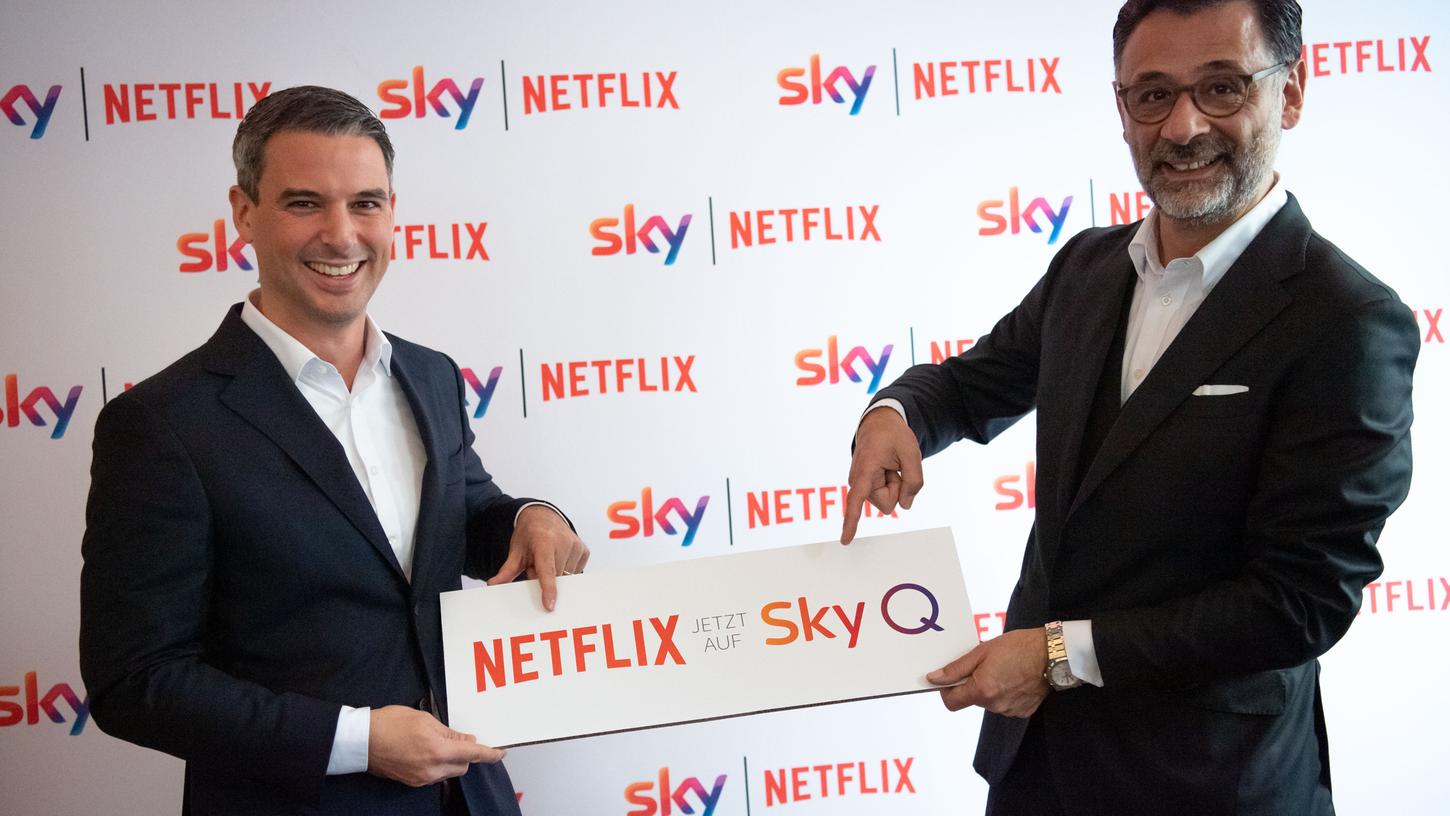 Netflix und Sky werden künftig im gemeinsamen Produkt Sky Q vereint.