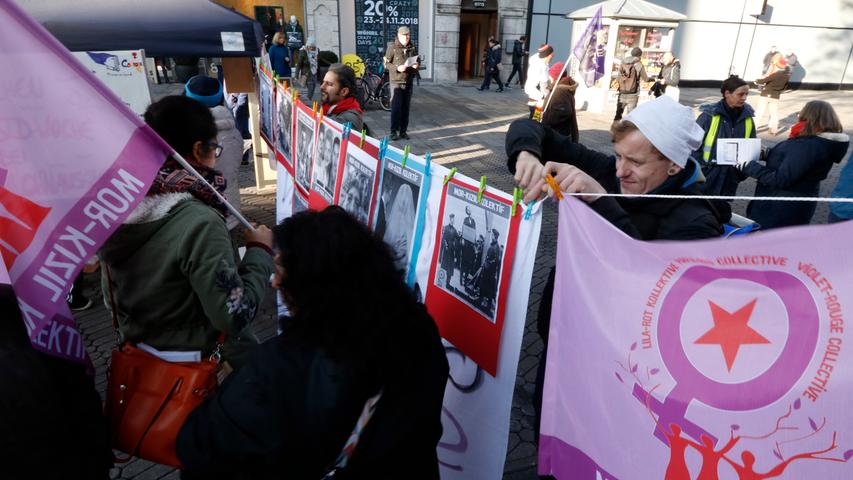 Kundgebung zum Tag gegen Gewalt an Frauen in Nürnberg