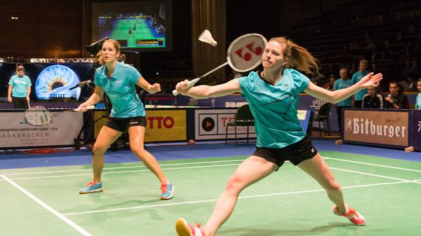 Die aus Hersbruck stammende Badminton-Spielerin Isabel Herttrich (rechts) gewann mit dem deutschen Damen-Nationalteam den Titel bei der EM 2012.