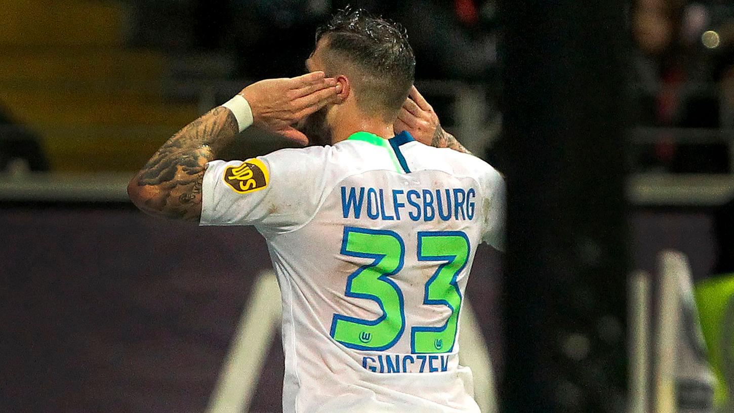 Hört mal zu! Daniel Ginczek erzielte in Frankfurt das Wolfsburger 2:0.