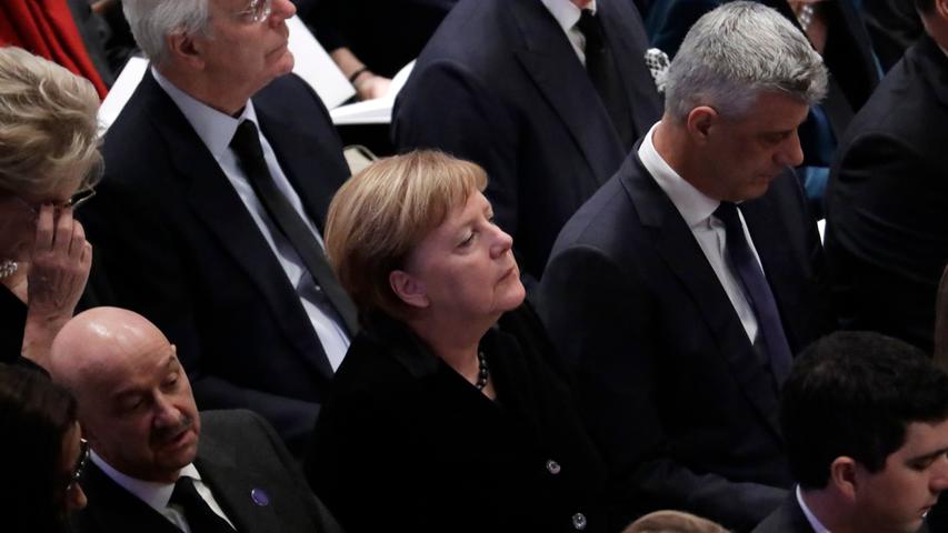 Auch Bundeskanzlerin Angela Merkel reiste zur Trauerfeier nach Washington.