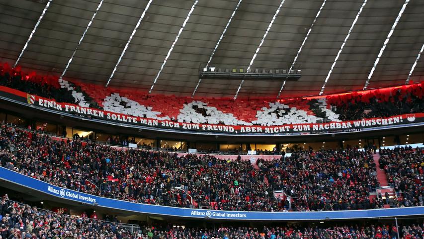 "Einen Franken sollte man sich zum Freund, aber nicht zum Nachbar wünschen!", ist das Motto der Club-Fans heute in München.