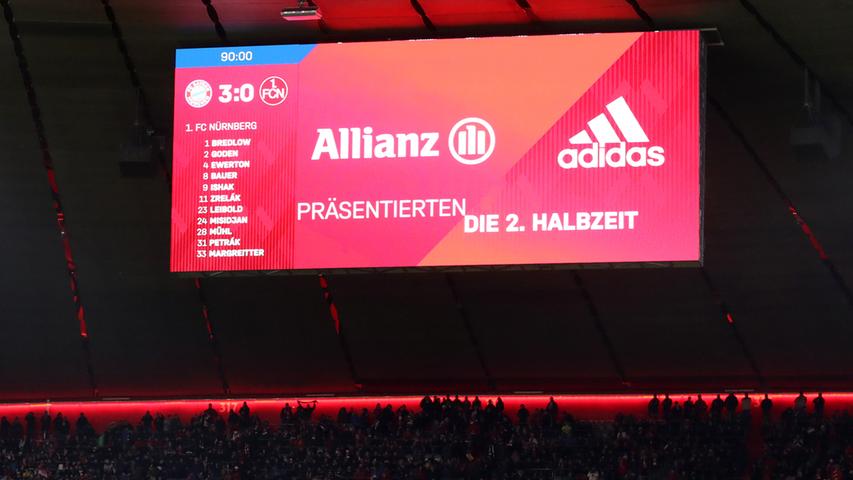 Das Tor von Franck Ribéry bedeutet auch gleichzeitig den Endstand. Der FC Bayern gewinnt völlig verdient gegen einen zu harmlosen 1. FC Nürnberg.