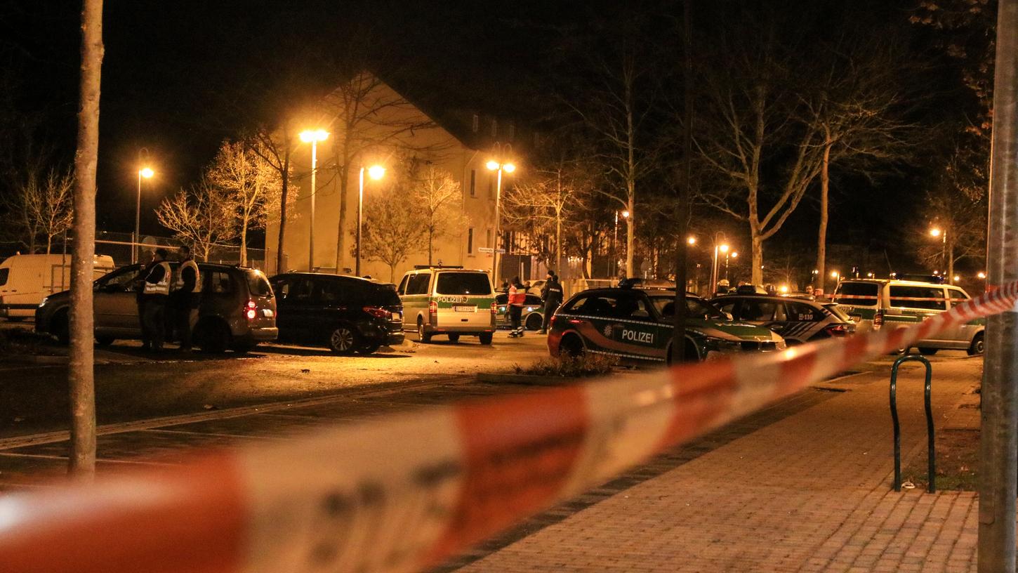 Das Areal im Osten Bambergs wurde von der Polizei weiträumig abgeriegelt.