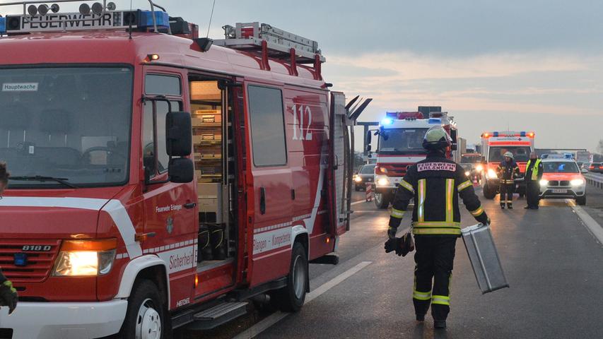 Auf A73 zwischen Fürth und Erlangen: Auffahrunfall sorgt für langen Stau 