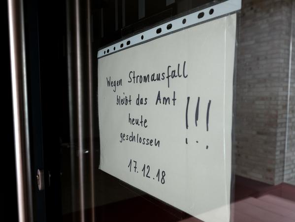 Stromausfall: Fürther Finanzamt geschlossen