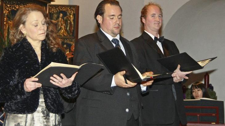 Sopranistin Iris Kotzian (Hanne), Tenor Andreas Kalmbach (Lucas) und Bass Philipp Gaiser (Simon).