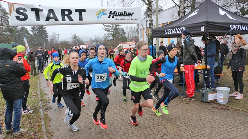 Rund 420 Teilnehmer in Pleinfeld am Start