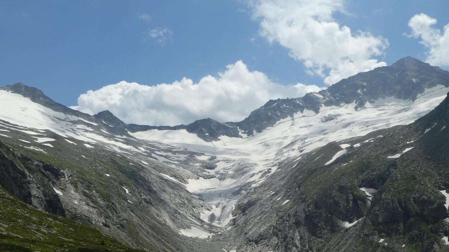 Kaum wiederzuerkennen: Der Gletscher oberhalb der Berliner Hütte in den Zillertaler Alpen 2018...