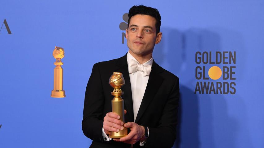 Doppelten Grund zur Freude hatte Hauptdarsteller Rami Malek. Der 37-Jährige holte sich auch gleich die begehrte Auszeichnung als bester Schauspieler in einem Filmdrama.
