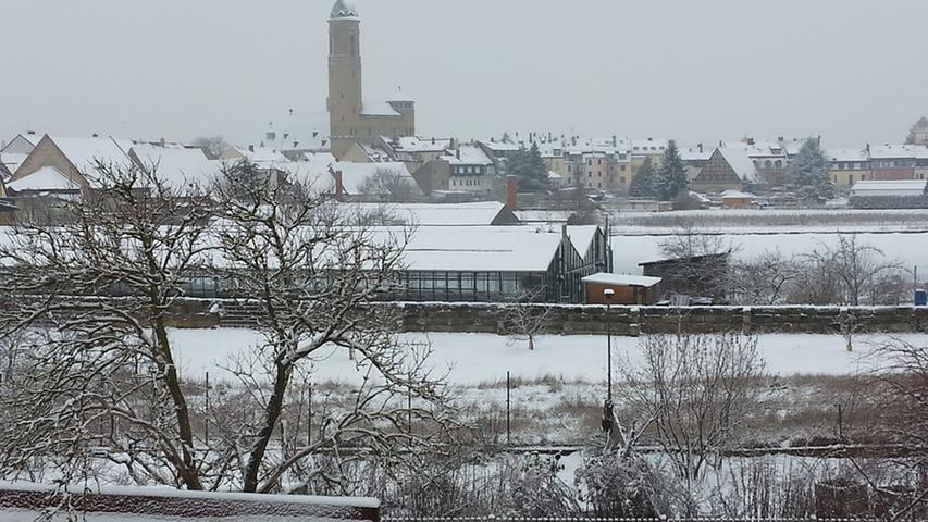 Auch Bamberg ist verschneit, wie diese Aufnahme von David Tavor zeigt.