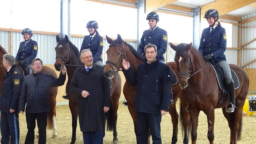 Das sind die ersten Pferde der Reiterstaffel der Polizei Nürnberg