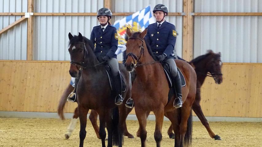 Das sind die ersten Pferde der Reiterstaffel der Polizei Nürnberg