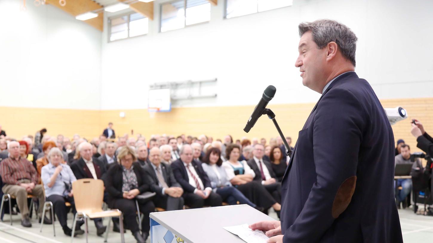 Ministerpräsident Markus Söder findet beim Neujahrsempfang der CSU Kreisverband Nürnberg-West deutliche Worte über Horst Seehofer. Ministerpräsident Markus Söder findet beim Neujahrsempfang der CSU Kreisverband Nürnberg-West deutliche Worte über Horst Seehofer.